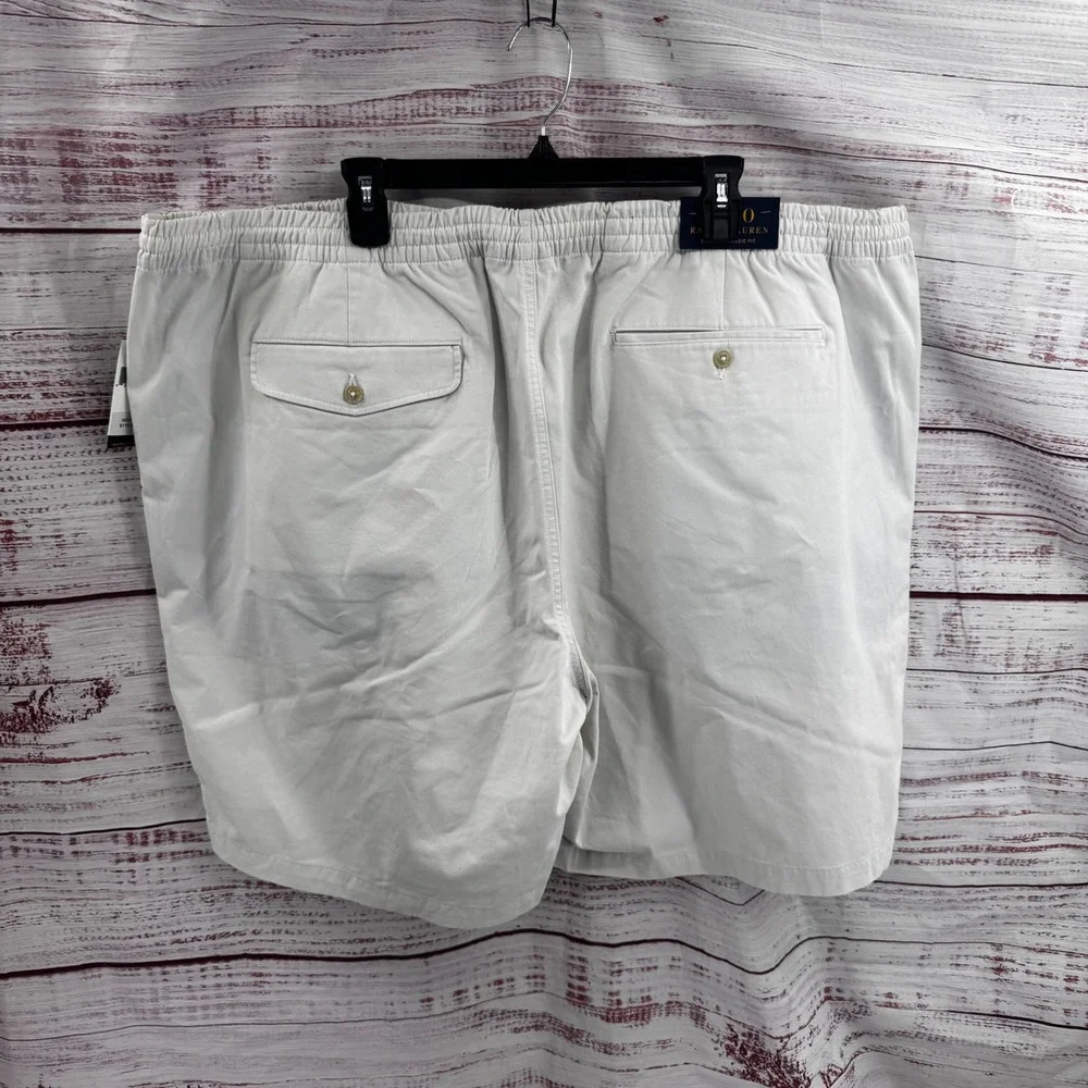 Polo Ralph Lauren Shorts Mens 3XLT White Stretch Classic Fit Drawstring Pony NEW